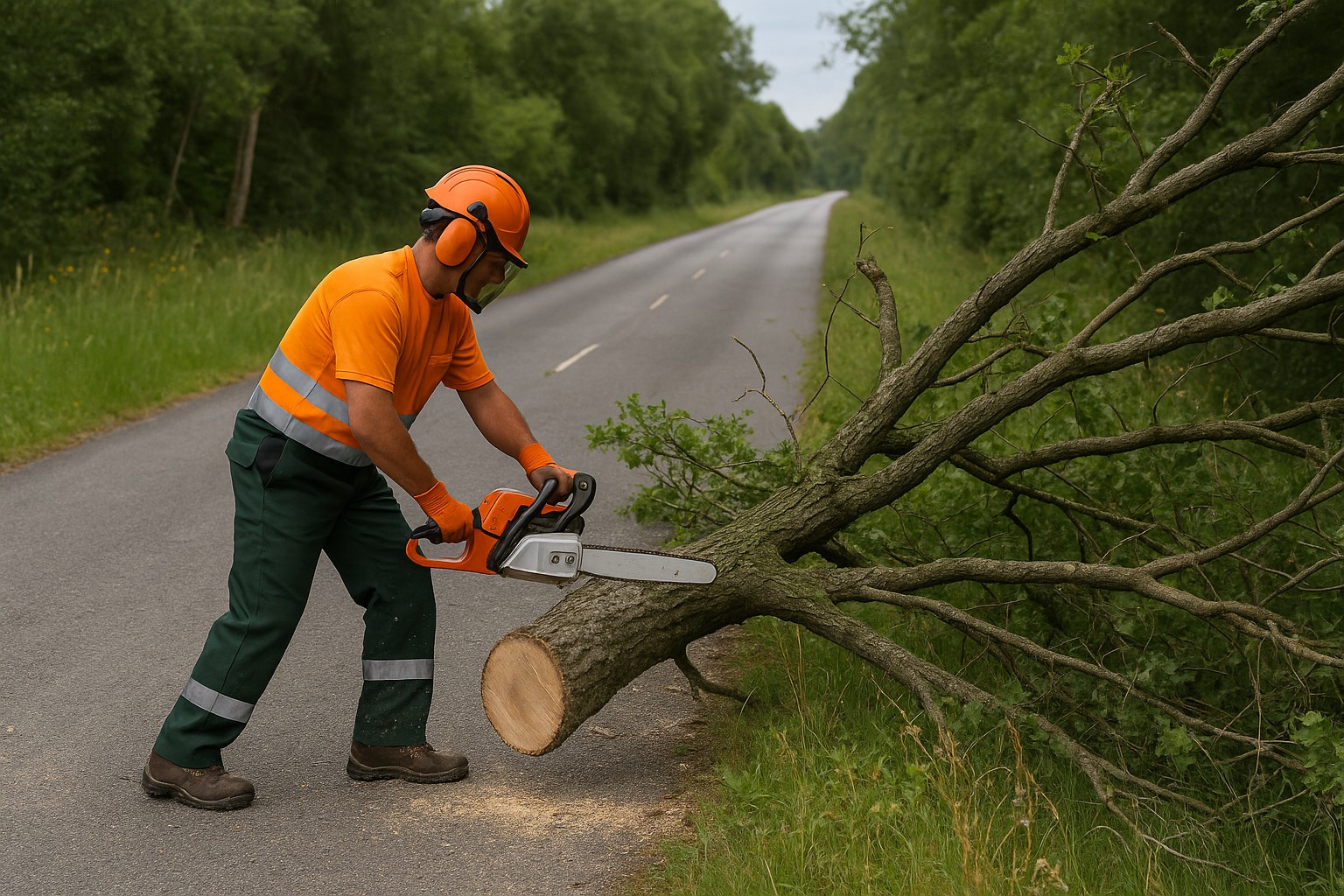Uklanjanje stabla s ceste